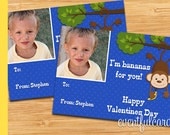Monkey Printable Valentines Day Cards for Kids - DIY Il_170x135