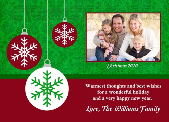 Ornaments Photo Christmas Card Il_570xn