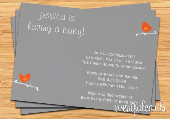 Birds on a Branch Baby Shower Invitation Il_570xn