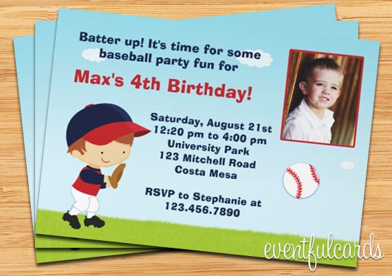 Baseball Birthday Party Invitation Il_570xn