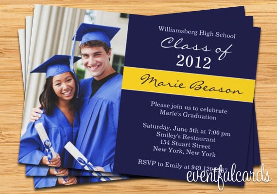 Class of 2013 Graduation Invitation Photo Card - Print at Home or E-card Il_570xn