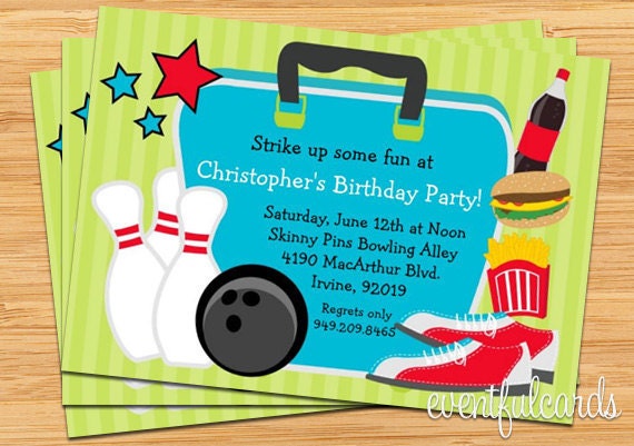 Bowling Party Invitation 5x7 Il_570xn