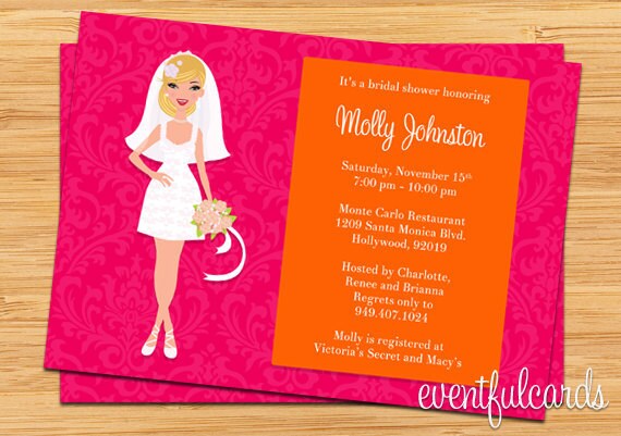 Bridal Shower Invitation - Digital File - You Pick Your Colors Il_570xn