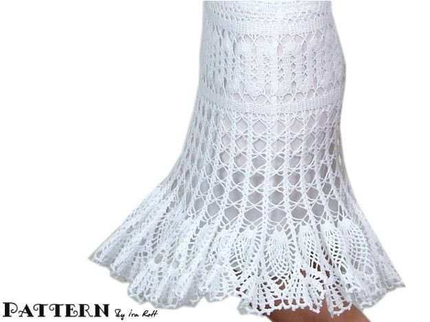 Brugge Crochet Lace Skirt  E- Pattern