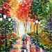 LIMITED Edition fine Art Giclee Print Walking the Dog from oil painting by Karen Tarlton modern impressionism