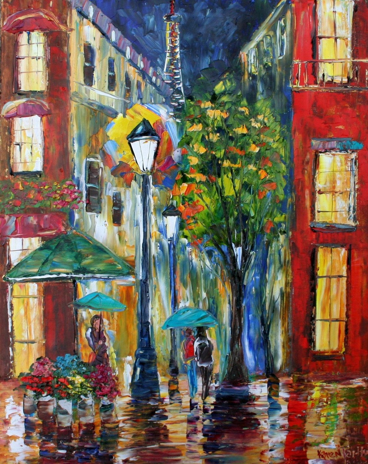 Fine Art Print 11 x 14 from oil painting by Karen Tarlton - Magic of Paris