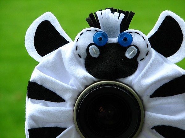custom large ZEBRA Lens Pet for your camera