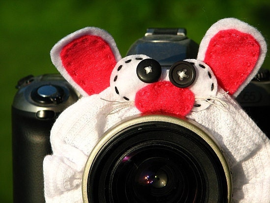 Ready to Ship -- standard BUNNY RABBIT Lens Pet for your camera
