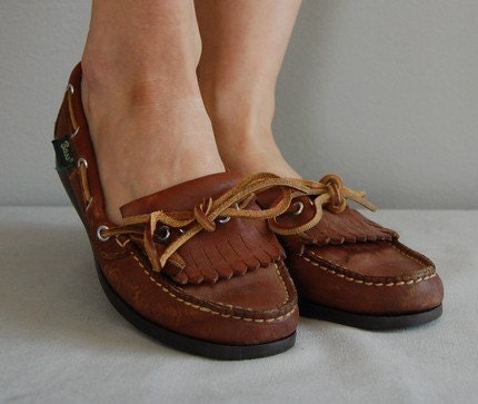 vintage leather moccasins