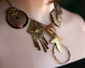 Statement Necklace: Brass and Copper Charm