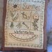 Primitive Summer Sampler  Pillow Handmade
