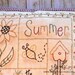 Primitive Summer Sampler  Pillow Handmade