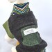 Eco recycled wool dog sweater in gray with pocket size 0