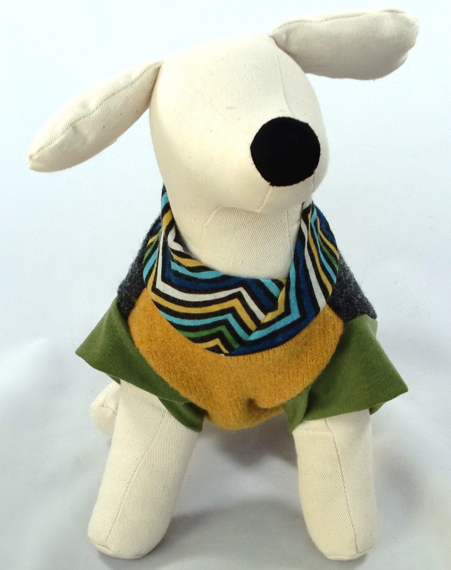 Eco recycled wool dog sweater in gray with pocket size 0