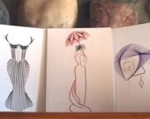 A 3 Card  Set for Women - Hand Embroidered