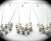 White and Silver Bridesmaid Necklaces