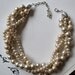 Champagne Chunky Pearl-4 Strand- Twisted Statement Necklace