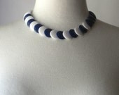 Retro Blue and White Necklace