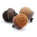 6 Wool Felted Acorn Ornaments, Brown, Latte, Coffee, Needle Felted