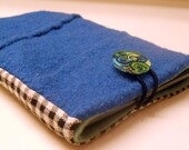 Aqua and Black Gingham Case for Kindle, Nook, Kindle Fire, eReader