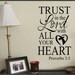 Religious Trust in the Lord Vinyl Wall Quote Lettering Decal