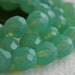 Faceted Round Czech Glass Beads Fire Polished Pale Chrysoprase Opal 8mm (25pcs)