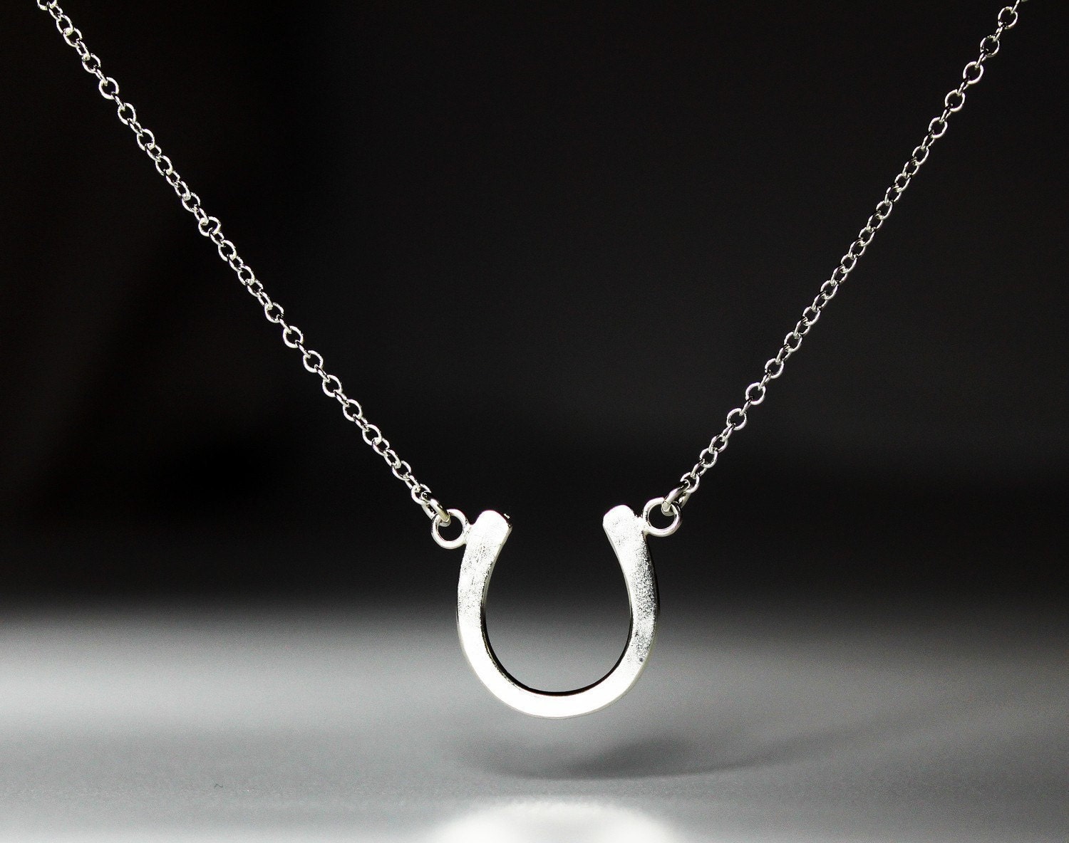 Lucky Horseshoe Necklace - Sterling Silver