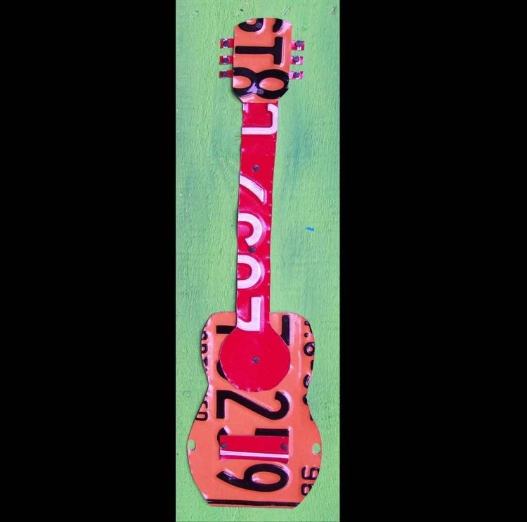 Terrific Triple Surf - Recycled License Plate Art - Salvaged Wood - Upcycled Artwork