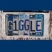Funky Love Word Block - Custom Words Available - Personalized Wedding - Recycled License Plate Sign Art - Salvaged Wood - Upcycled Artwork