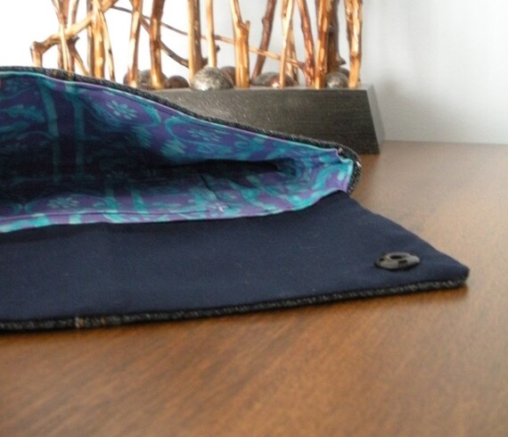 Blue Denim Clutch