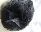 Black Glitter Flower Hair Clip