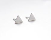 Triangle Stud Earrings in Sterling Silver