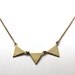 3 point triangle necklace