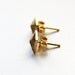 Pyramid Stud Earrings with pave crystals (14K gold dipped)