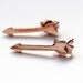 Tiny Arrow Stud Earrings 14K rose gold dipped