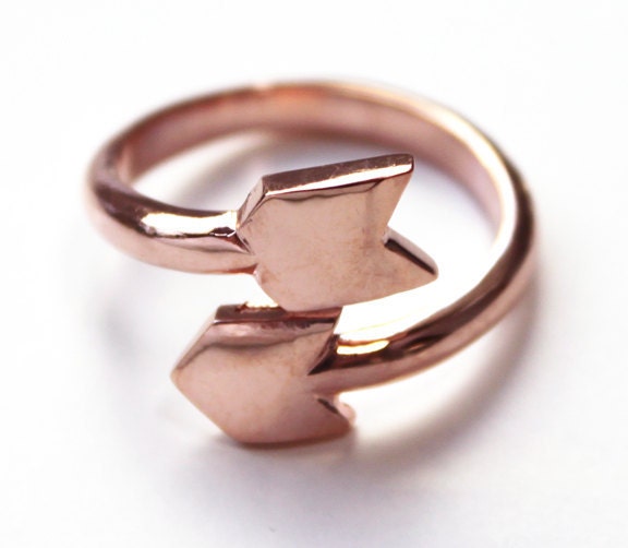 Arrow Wrap Ring 14K rose gold dipped