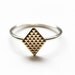Deco Ring (14K gold and silver)