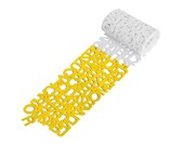 Helvertica Scarf  ( White / Yellow )