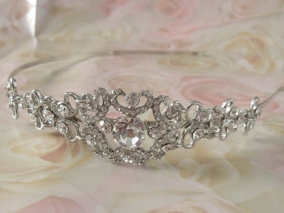 Bridal rhinestone crystal headband,bridal headpiece, bridal hair accessories, wedding headband rhinestone, bridal headband crystal