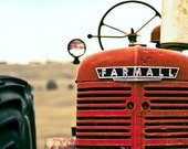 Farmall 8x8 - Red Tractor Photo - Farm Photograph - Red Tractor Wall Art  - Tractor Print - Kids Wall Art - Color Photo