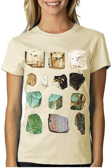 MINERALS Tshirt Geology Science tee WOMENS rocks shirt