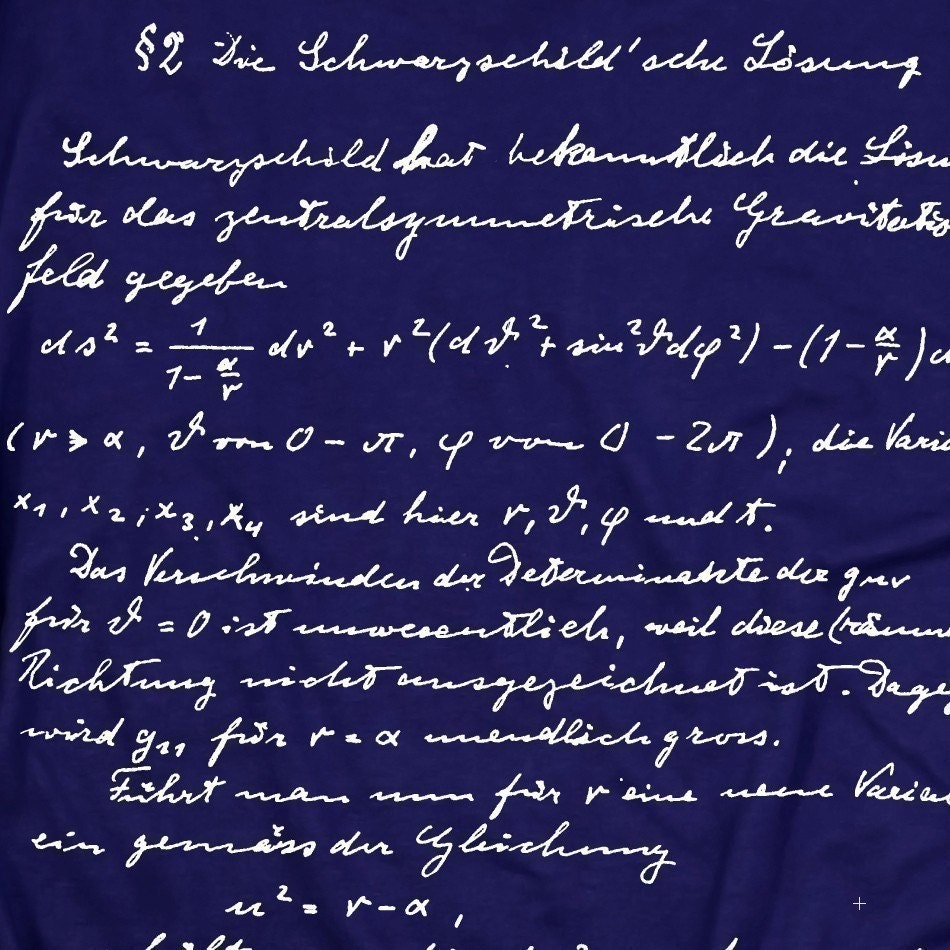 Einstein Tshirt Physics Text Tee MENS Shirt