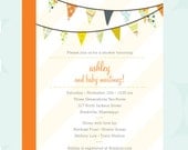 Bunting Baby Shower Invitation