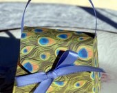Peacock Purse Favor Box (PDF- Interactive Template File)