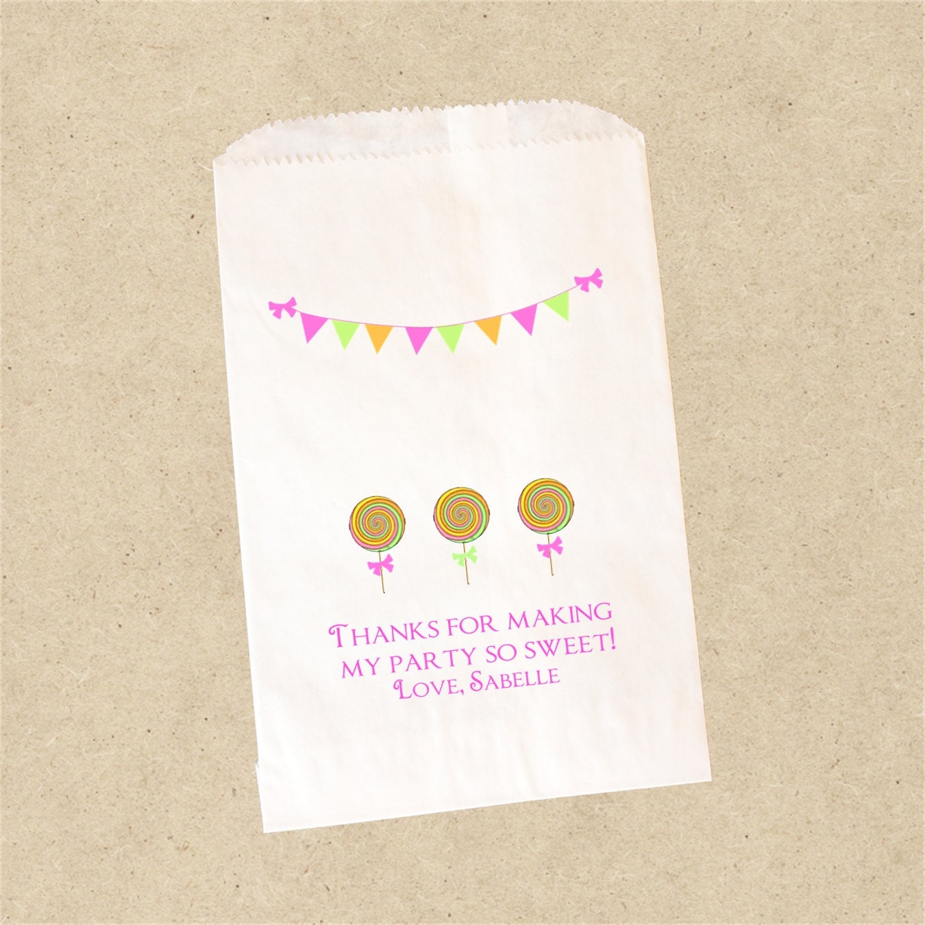 Custom Printed Candy Buffet Bags