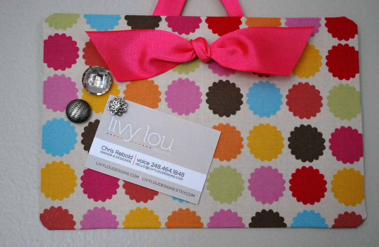 Fabric Magnet Board (9" x 6") Large Dot