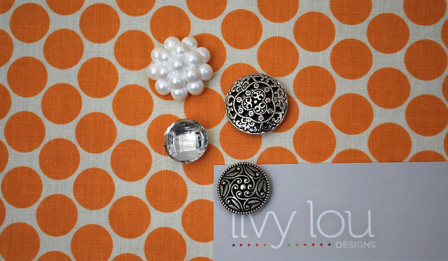 Fabric Magnet Board (12"x18") -Tangerine Dot