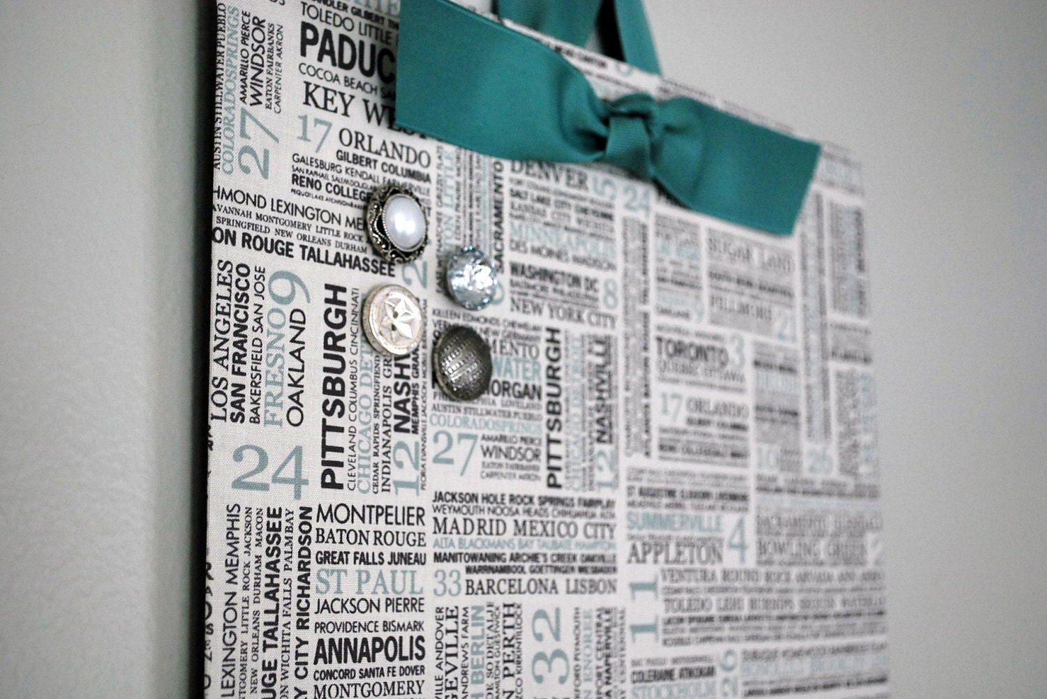 Fabric Magnet Board (12" x 12") Hometown
