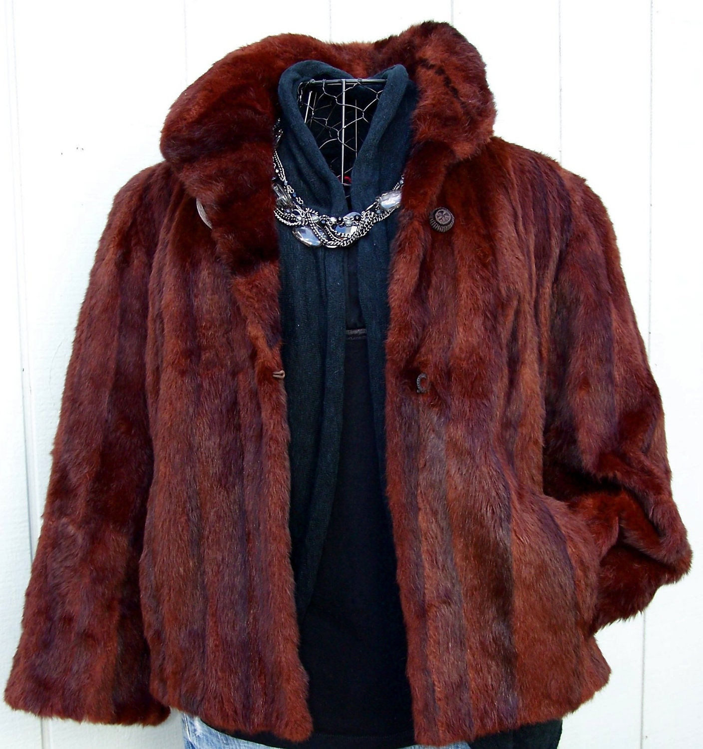 Vintage 1940's Chocolate Mink Fur Coat Seminary by AustinJames