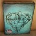 Sale - Je t'aime Wire Heart Painting - 8x10 Gallery Canvas
